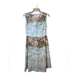 Les Copains Italian Floral Dress IT 44 US 10 12 Sleeveless Made in Europe